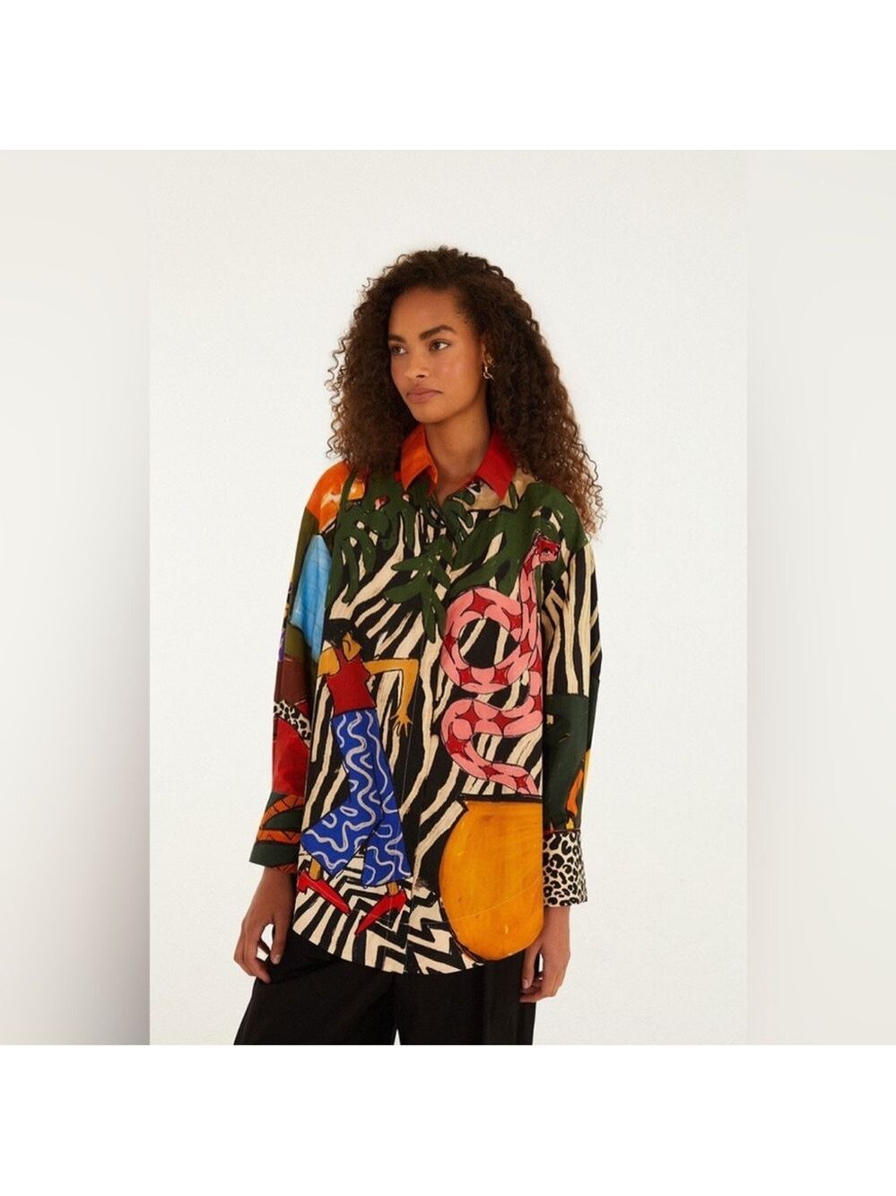 Farm Rio: Tropical Multicolor Long Sleeve Shirt